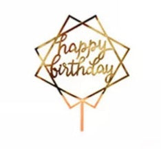 "Happy Birthday"  Cake Topper